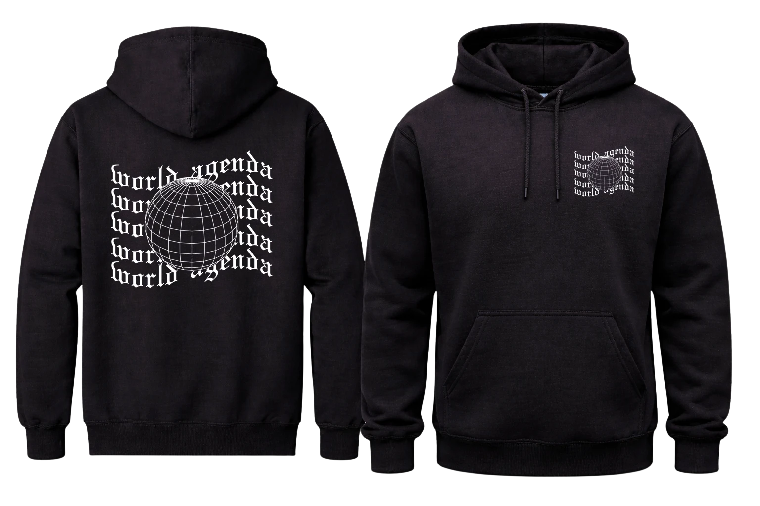 World Agenda Front And Back Print Hoodie