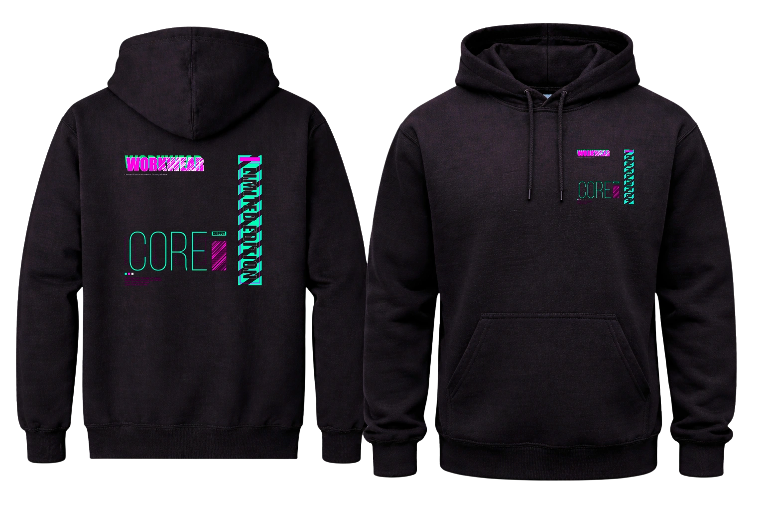 Workwear Front And Back Print Hoodie