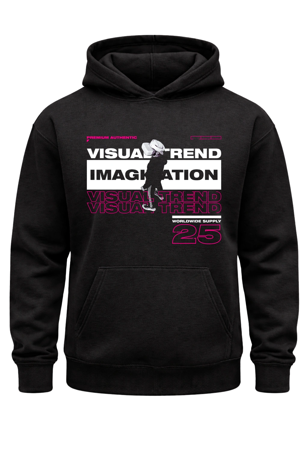 Vision 25 Black Print Hoodie