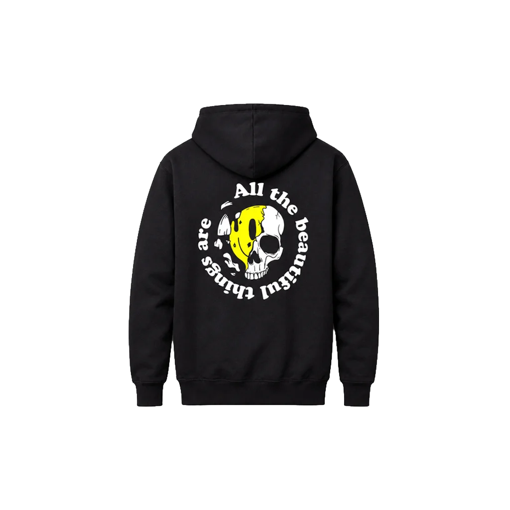 Drip Skull Heavyweight Black Hoodie
