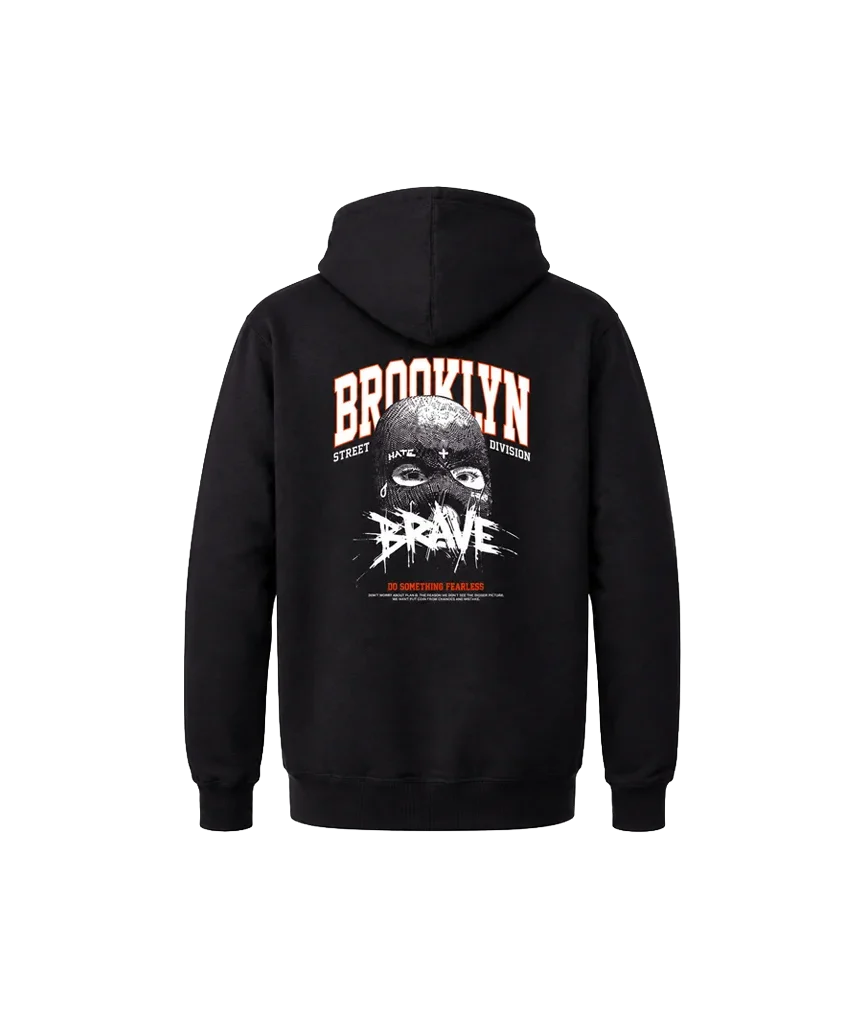 Brooklyn Brave Front And Back Print Hoodie
