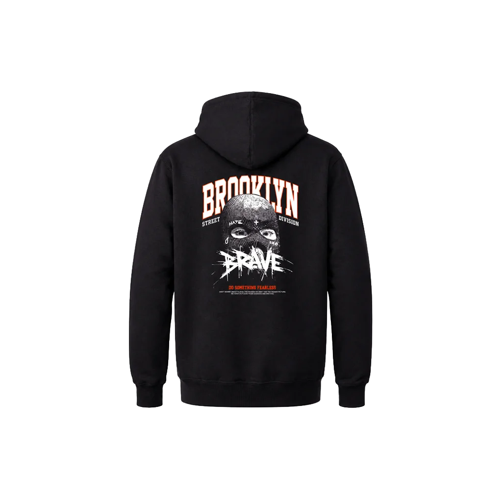 Brooklyn Brave Front And Back Print Hoodie