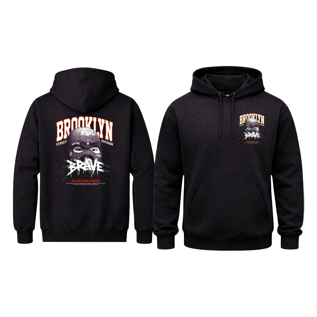 Brooklyn Brave Front And Back Print Hoodie