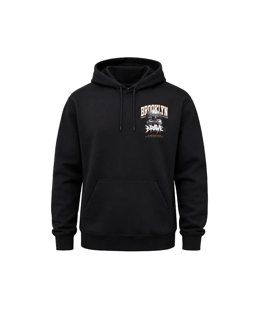 Brooklyn Brave Front And Back Print Hoodie