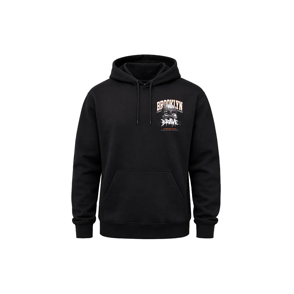 Brooklyn Brave Front And Back Print Hoodie