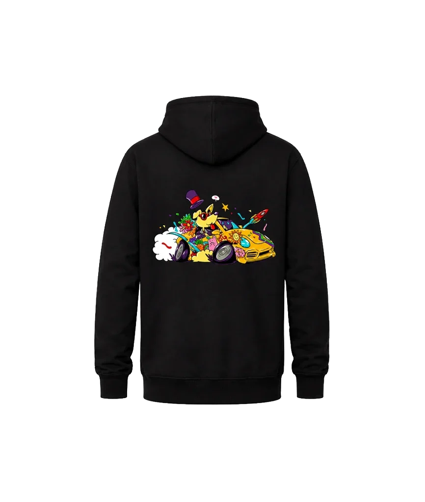 Crazy Ride Front And Back Print Hoodie