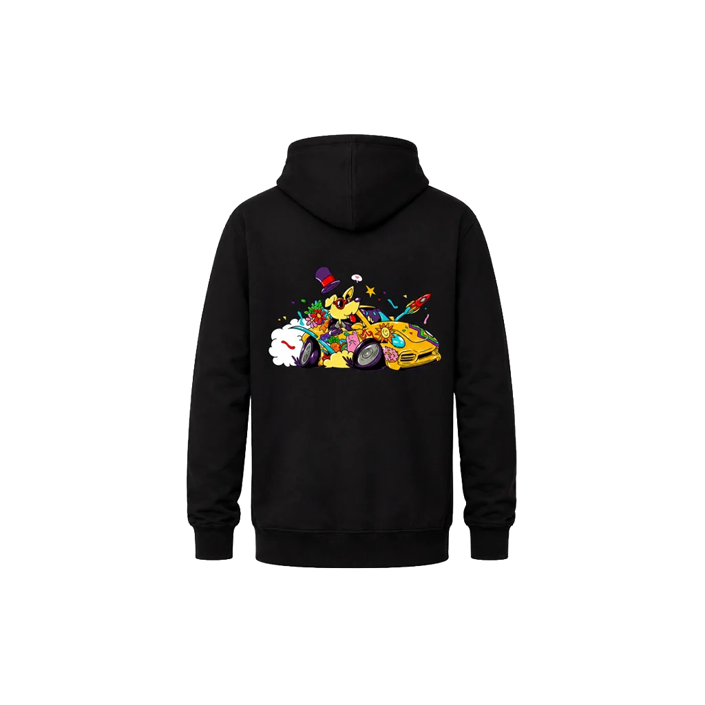 Crazy Ride Front And Back Print Hoodie