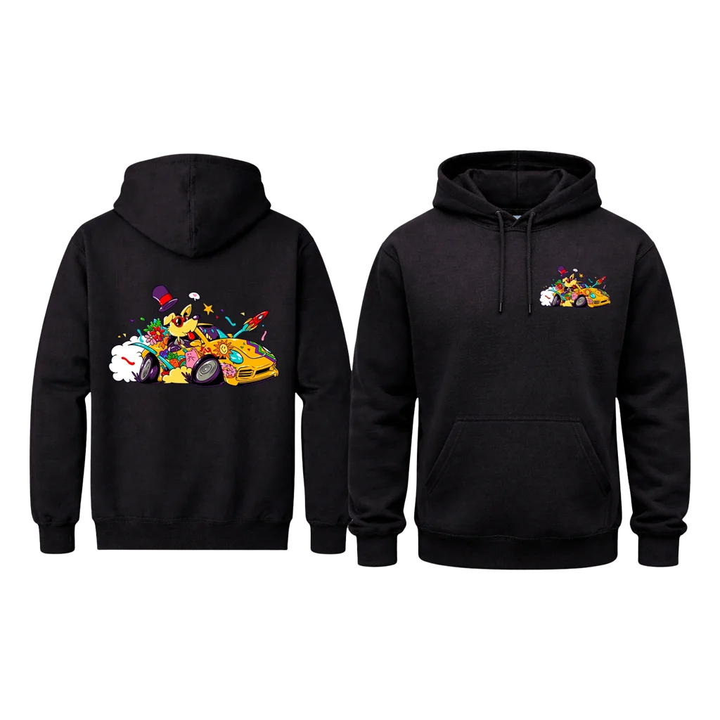 Crazy Ride Front And Back Print Hoodie