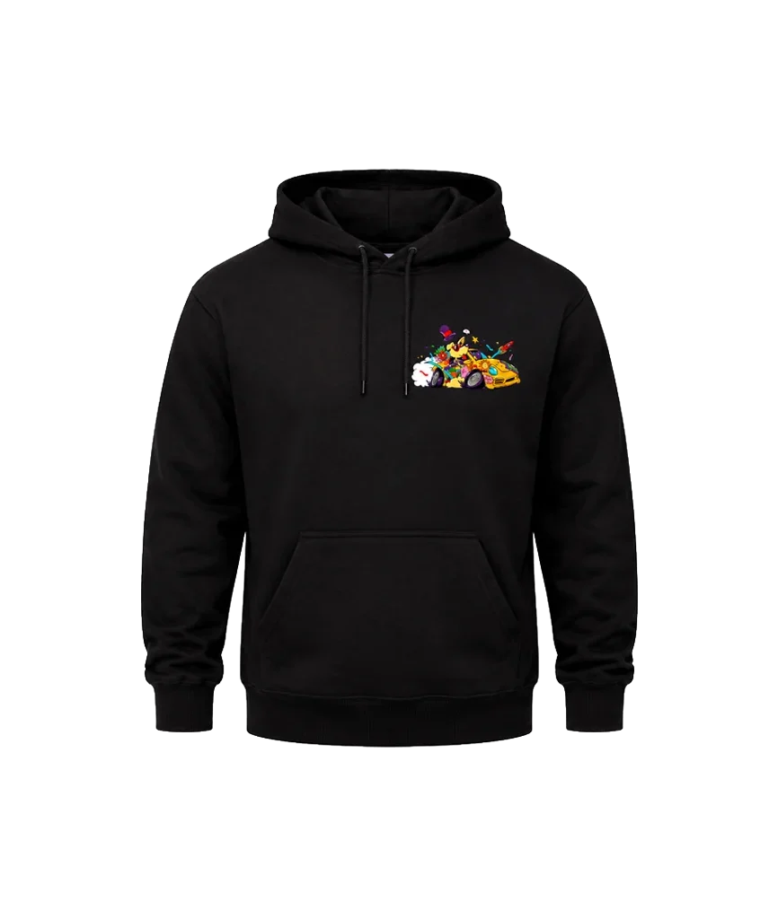 Crazy Ride Front And Back Print Hoodie