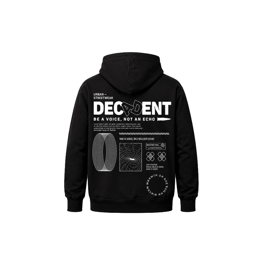 Be A Voice Not An Echo Back Print Hoodie