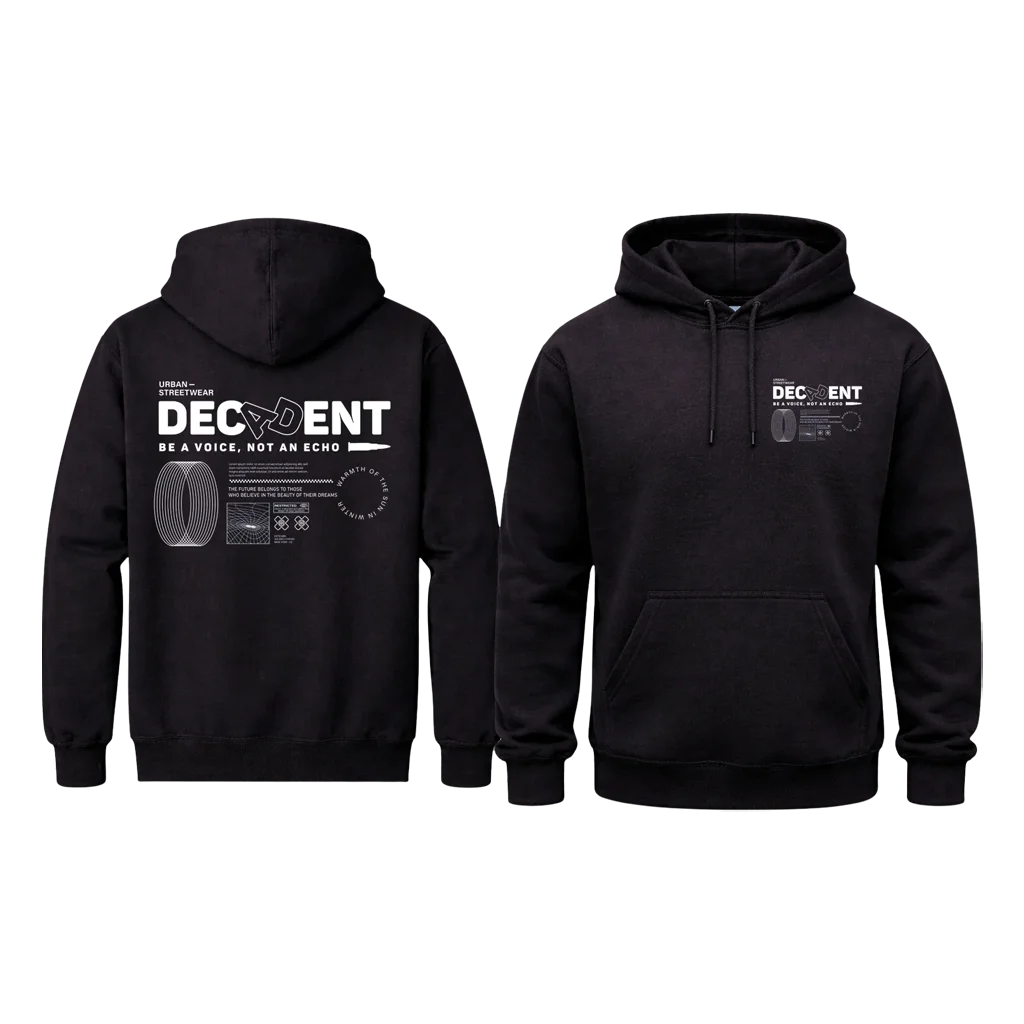 Be A Voice Not An Echo Back Print Hoodie