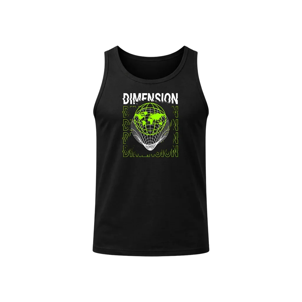 Dimension Black Tank Top