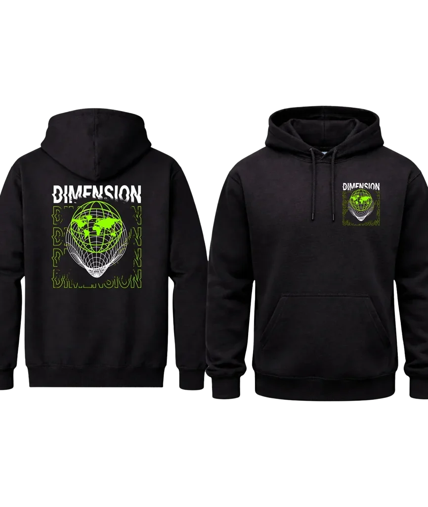Dimension Front And Back Print Hoodie
