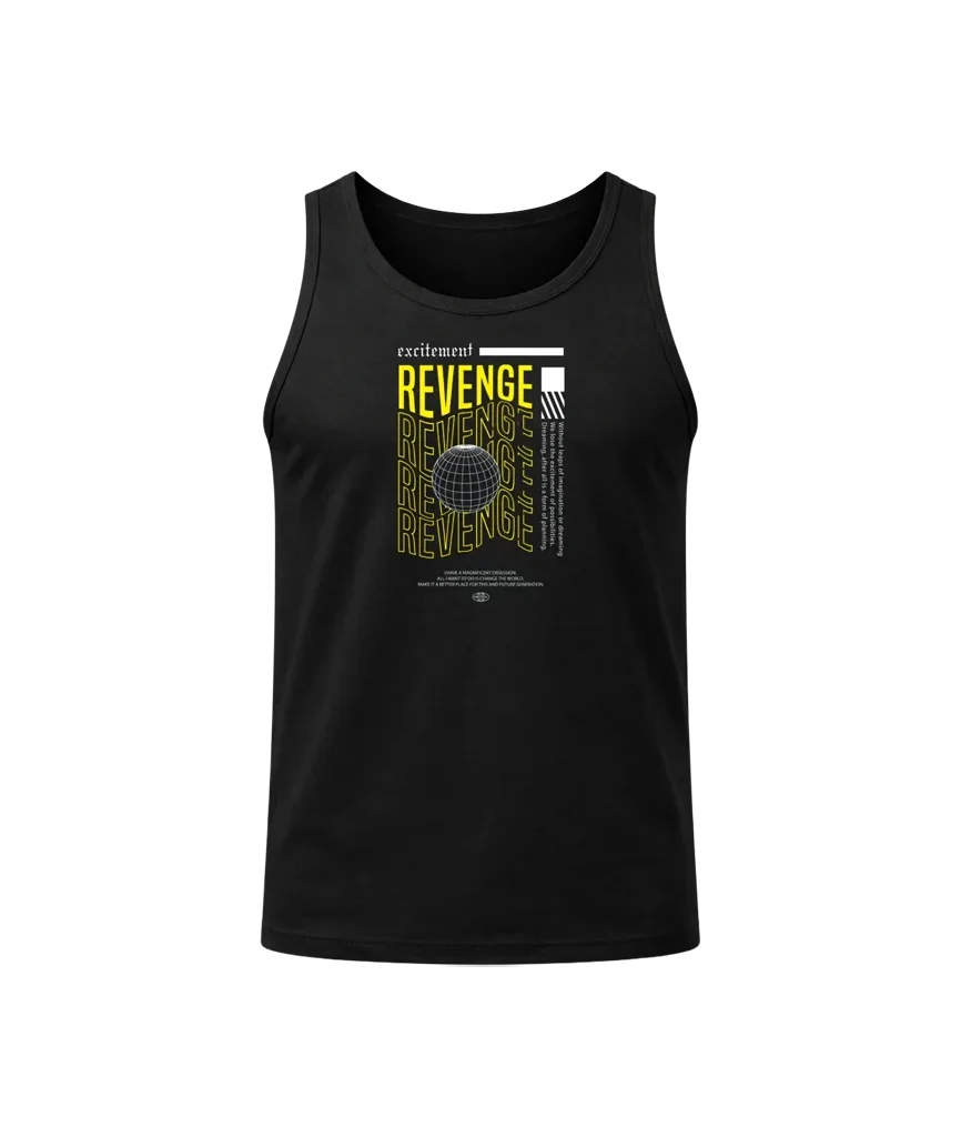 Revenge Graphic Black Tank Top
