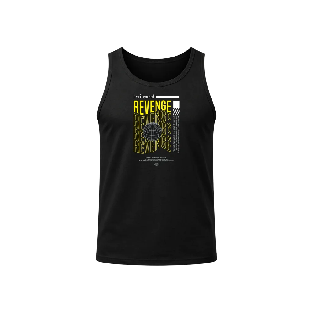 Revenge Graphic Black Tank Top