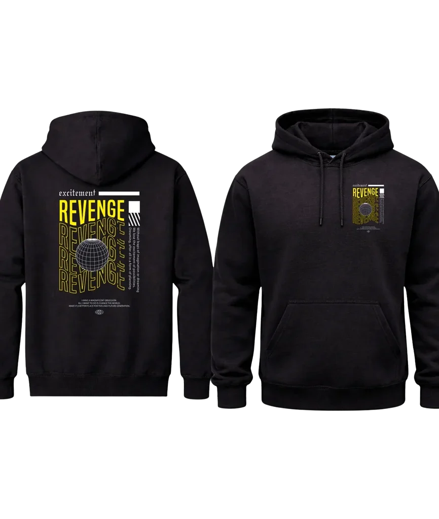 Excitement Revenge Front And Back Print Hoodie