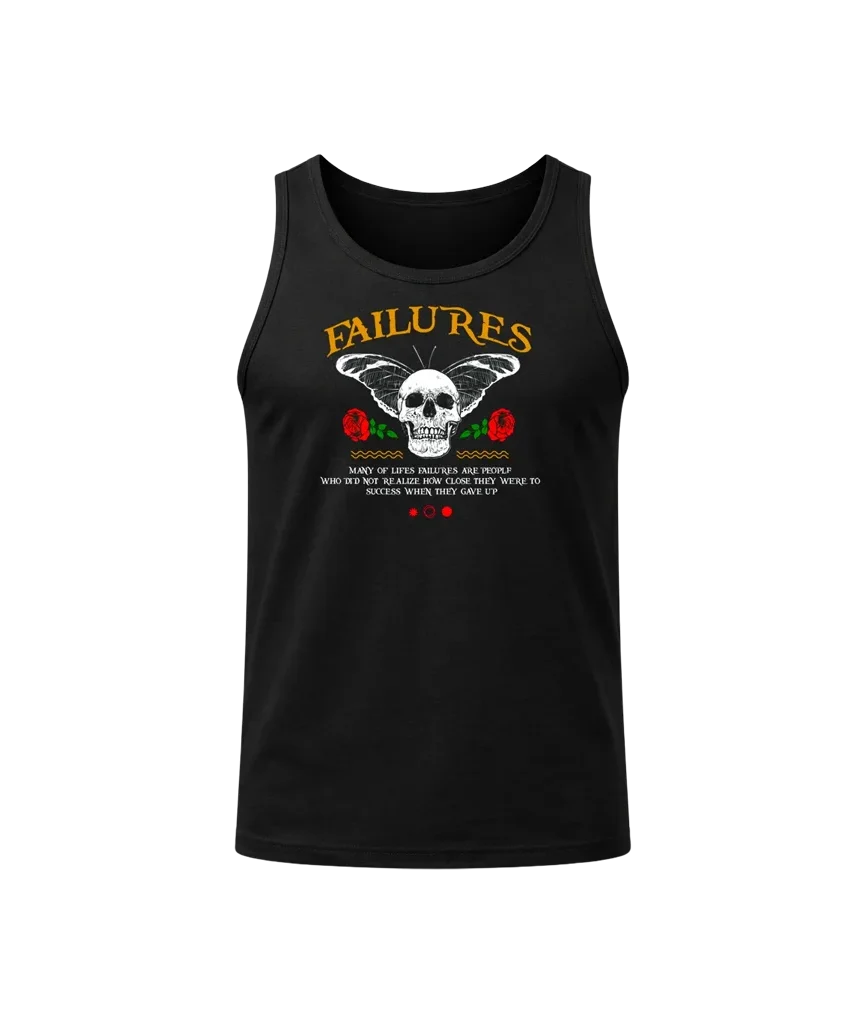 Inspirational Quote Black Sleeveless Top
