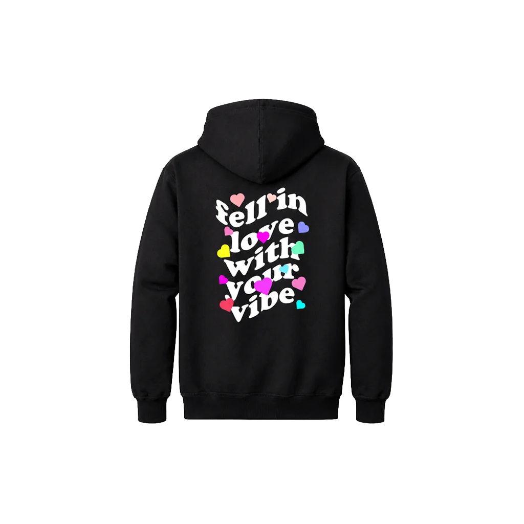 Fell In Love With Your Vibe Front And Back Print Hoodie