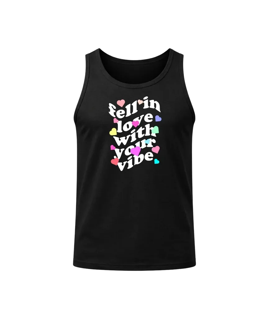 Fell In Love With Your Vibe Black Tank Top