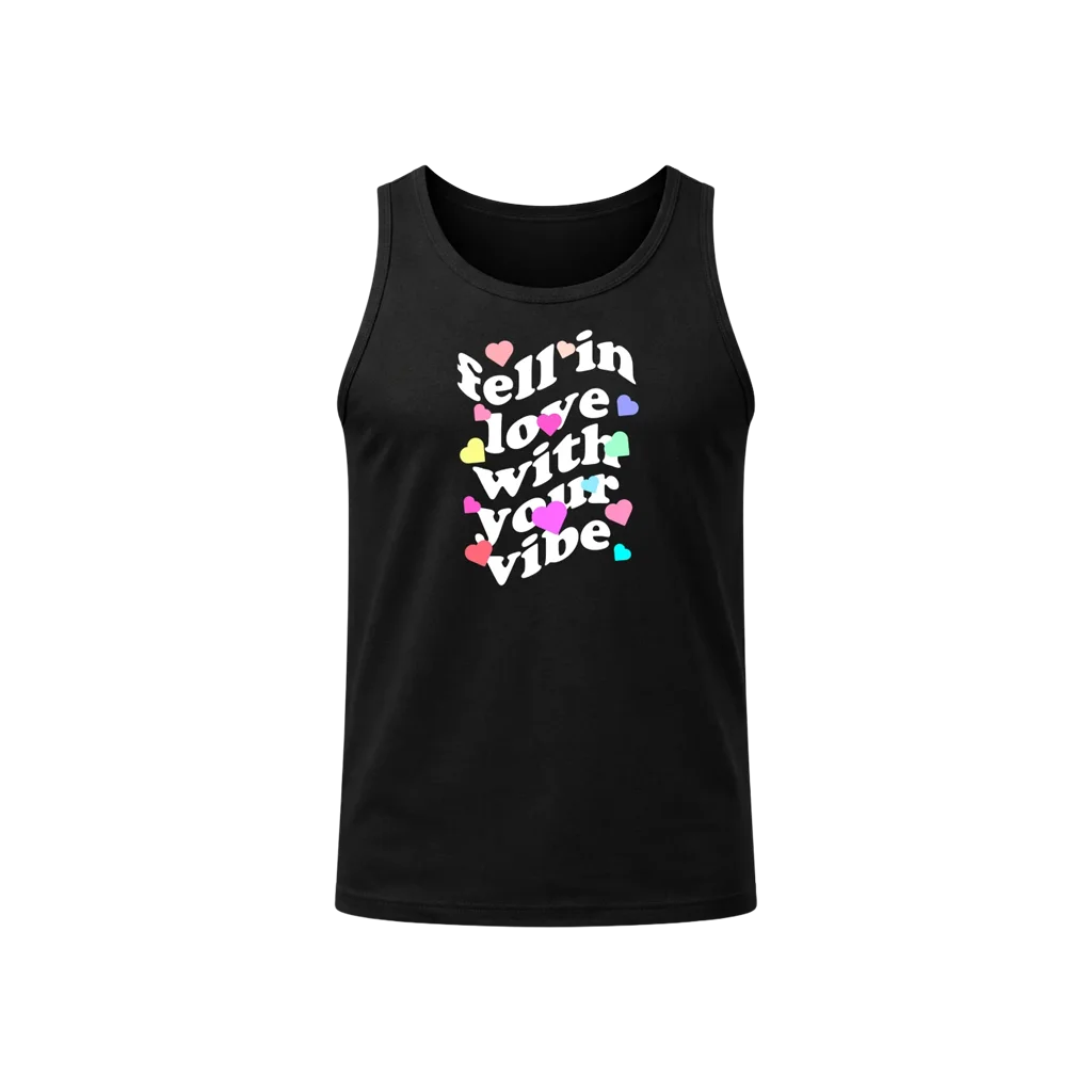 Fell In Love With Your Vibe Black Tank Top