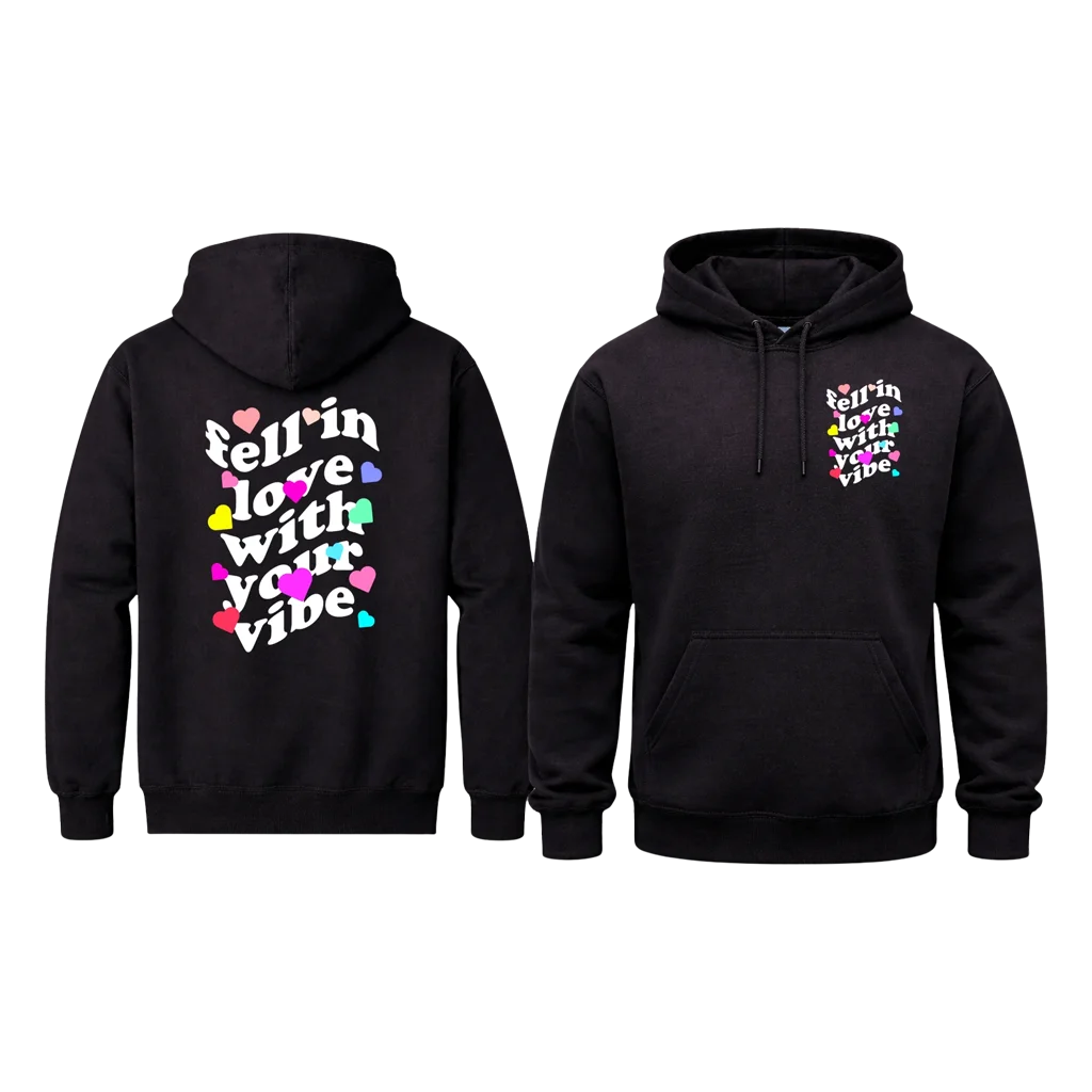 Fell In Love With Your Vibe Front And Back Print Hoodie