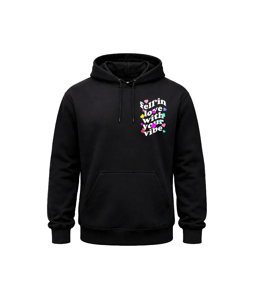 Fell In Love With Your Vibe Front And Back Print Hoodie