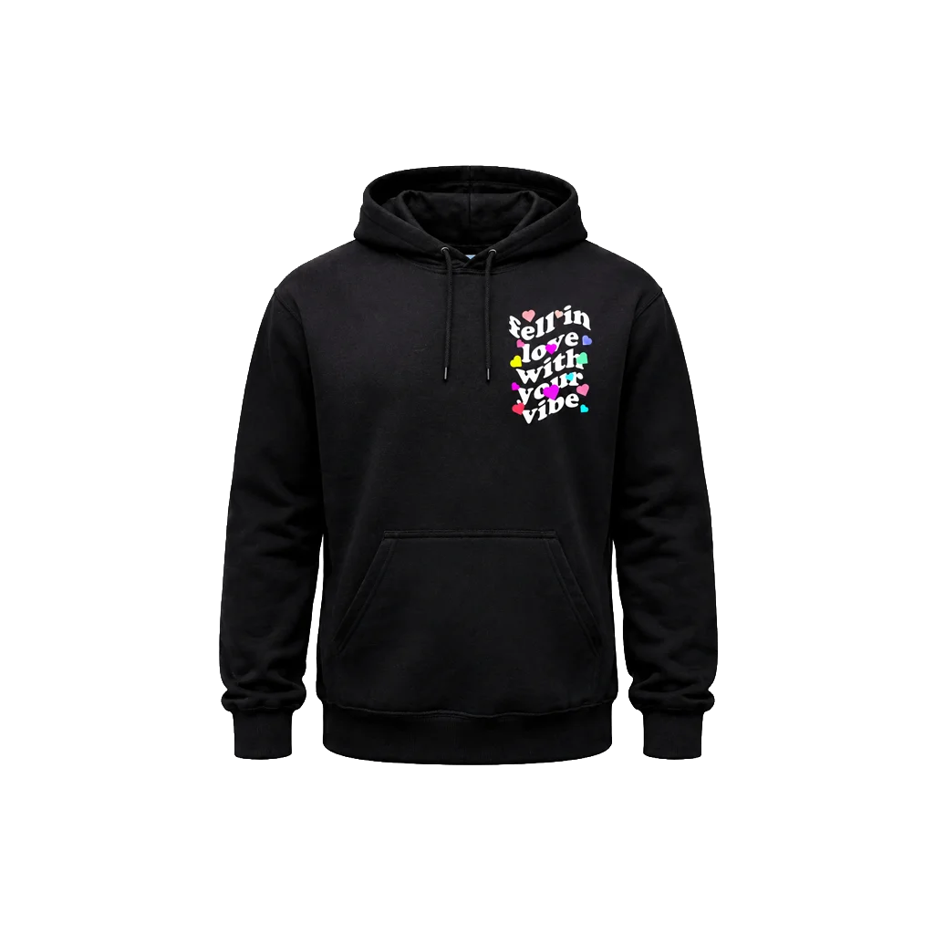 Fell In Love With Your Vibe Front And Back Print Hoodie