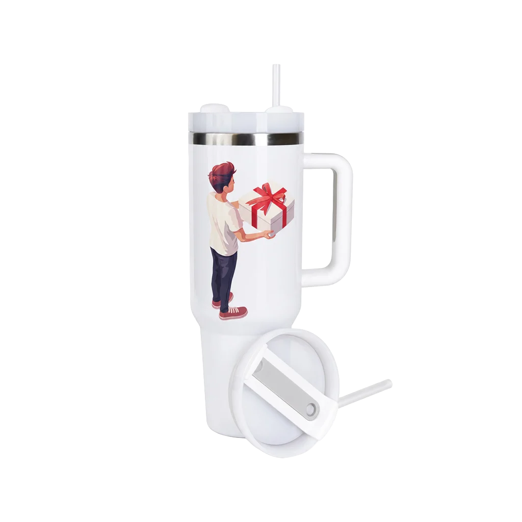 Gift Box Illustration 40oz Handle Tumbler