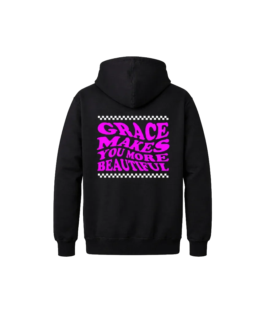 Grace Makes You More Beautiful Front And Back Print Hoodie