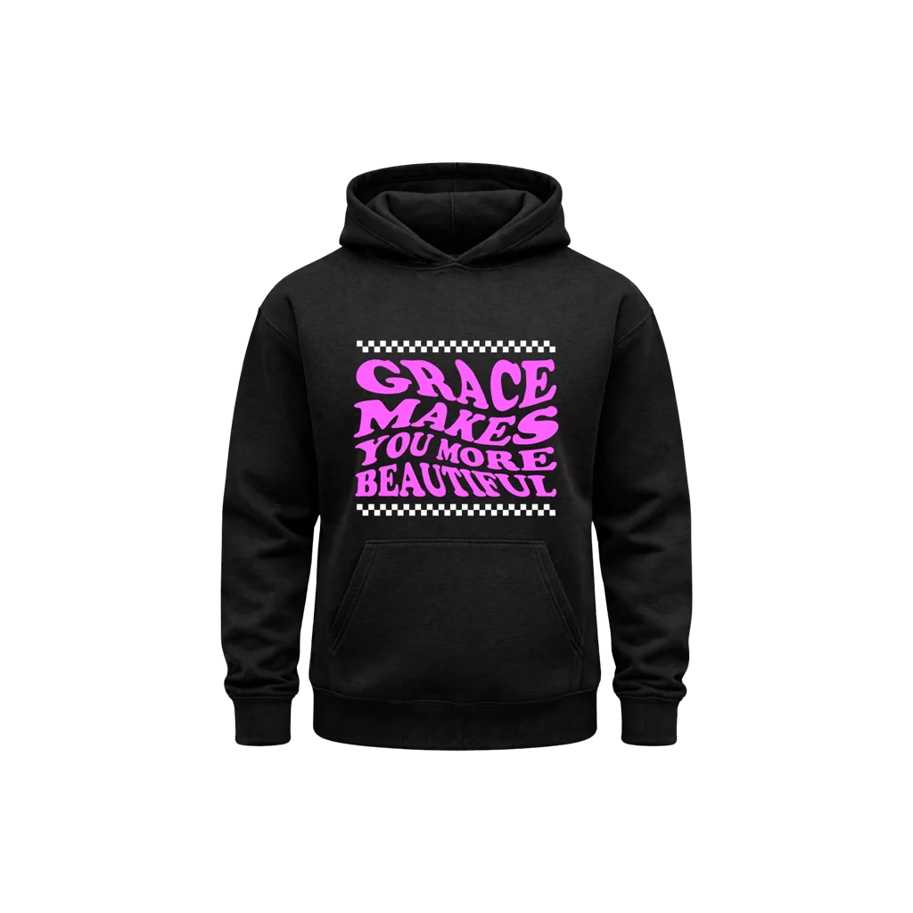 Grace Makes You More Beautiful Black Hoodie
