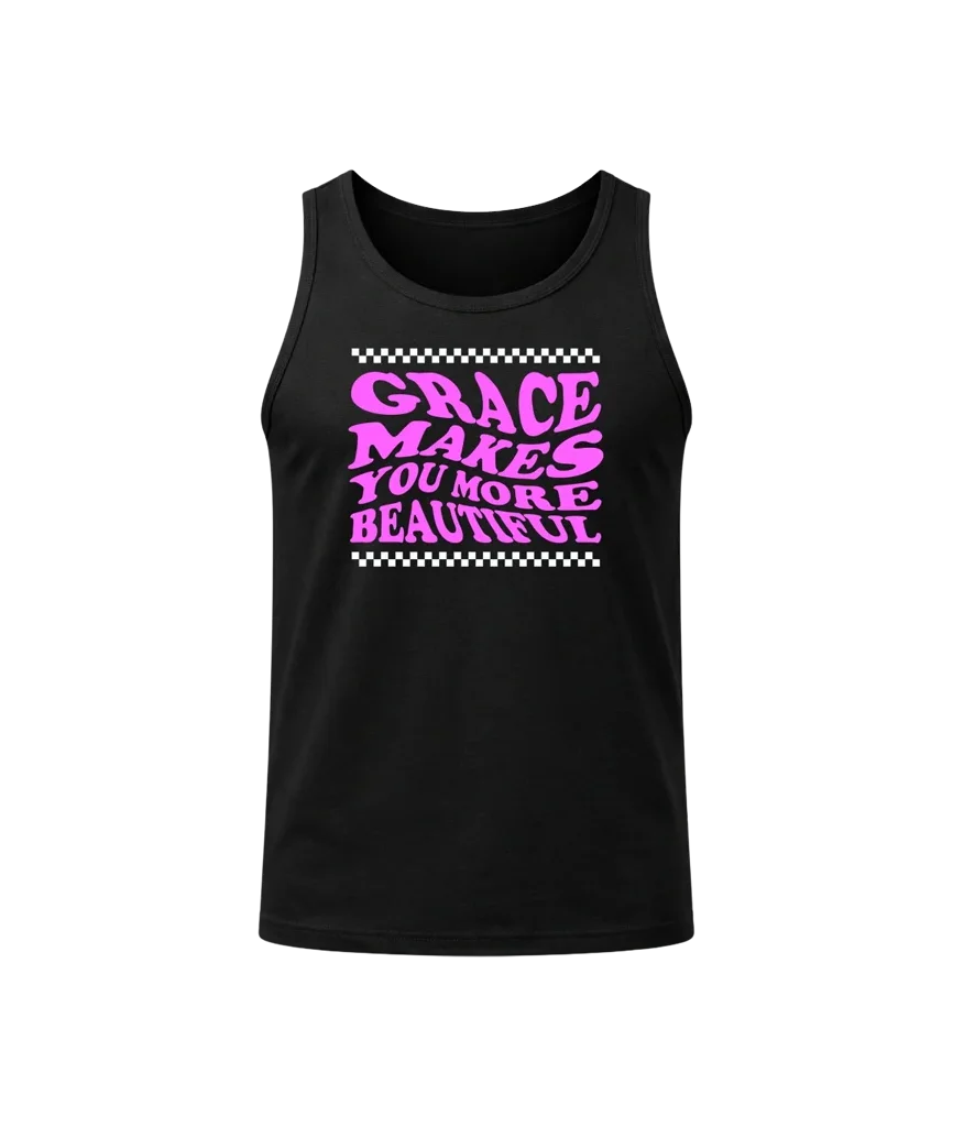 Checkerboard Pink Statement Singlet
