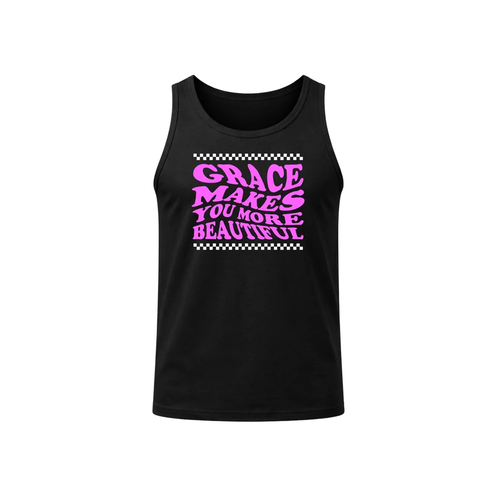 Checkerboard Pink Statement Singlet