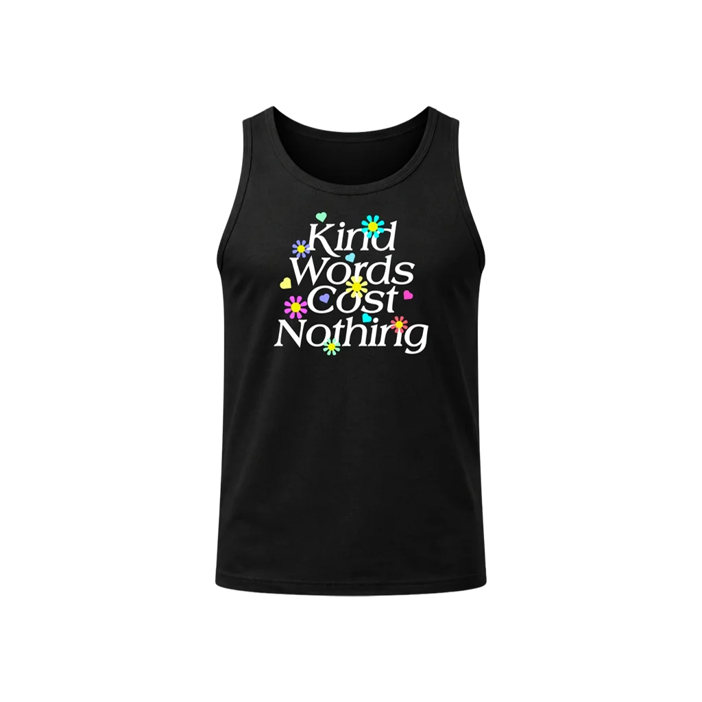 Kind Words Cost Nothing Black Tank Top