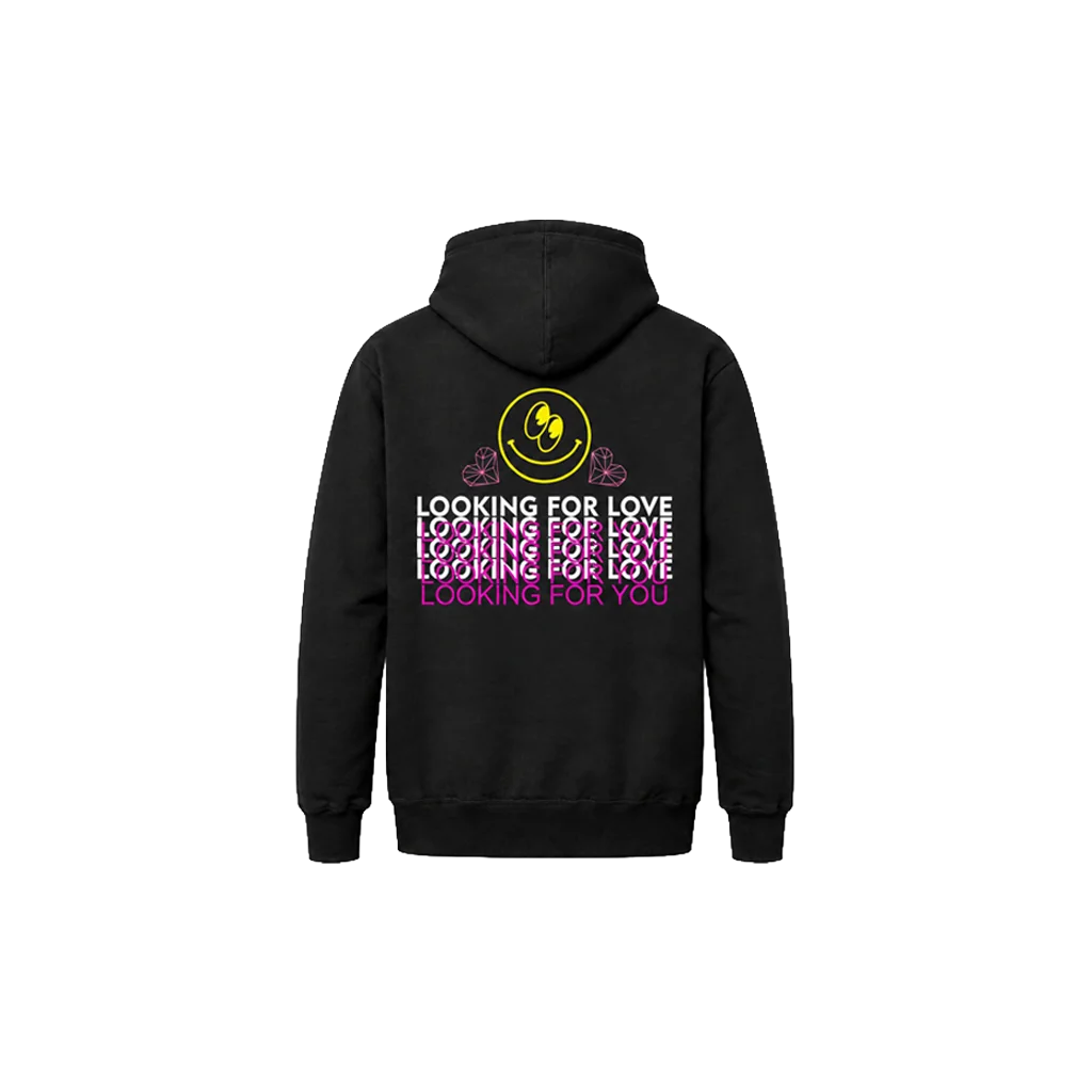 Two-Sided Smiley Graphic Hoodie