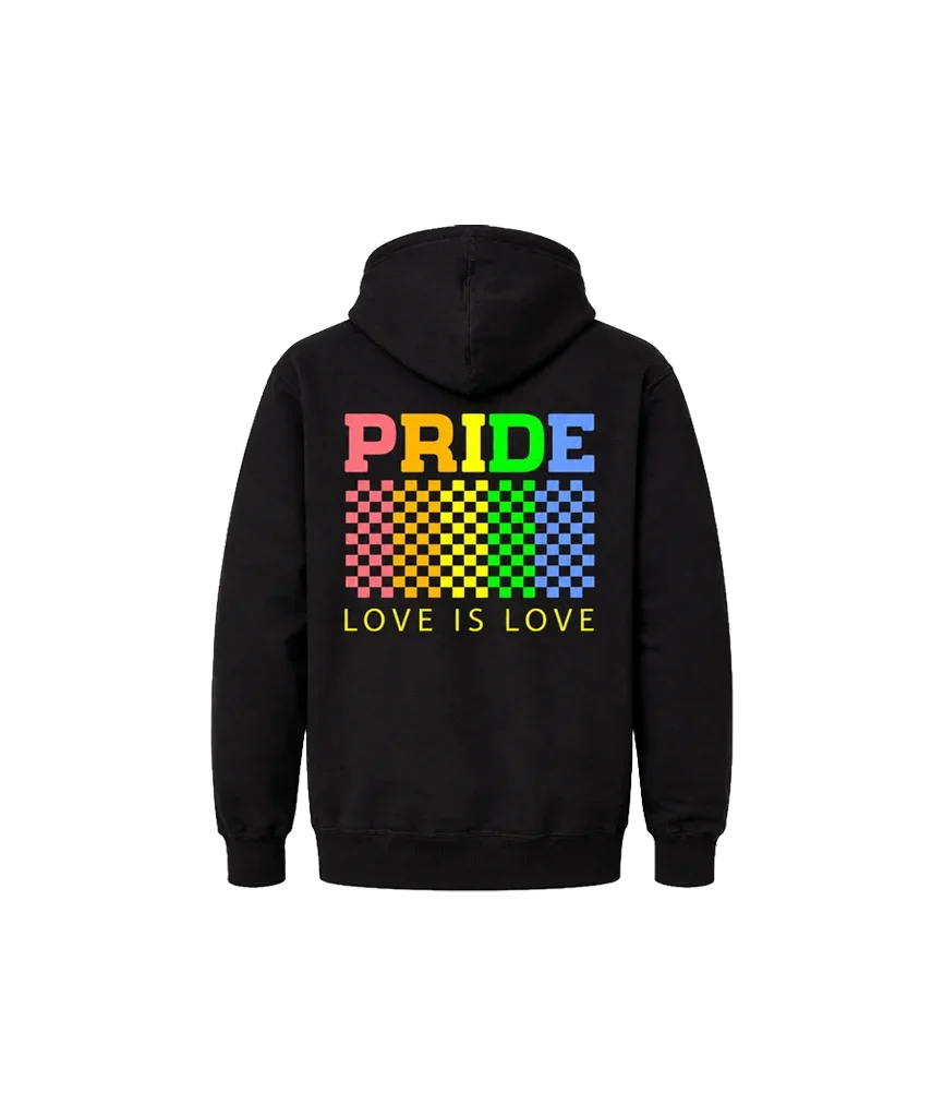 Love Is Love Front And Back Print Hoodie