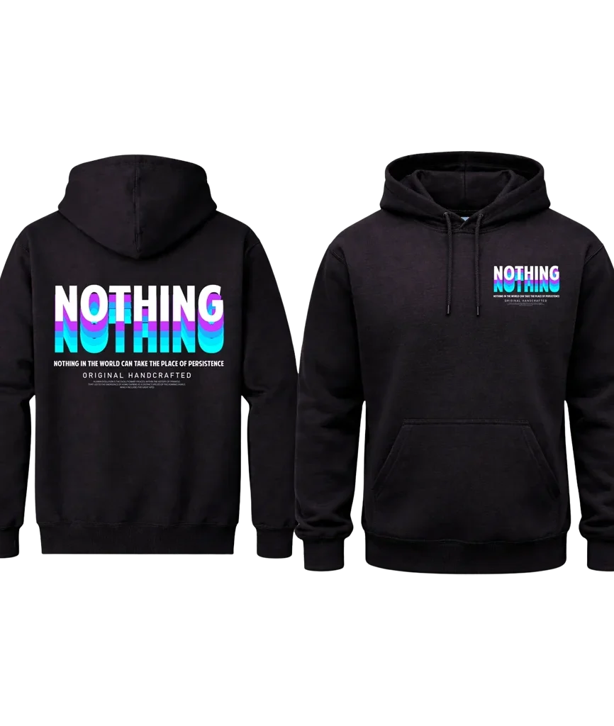 Nothing Front And Back Print Hoodie