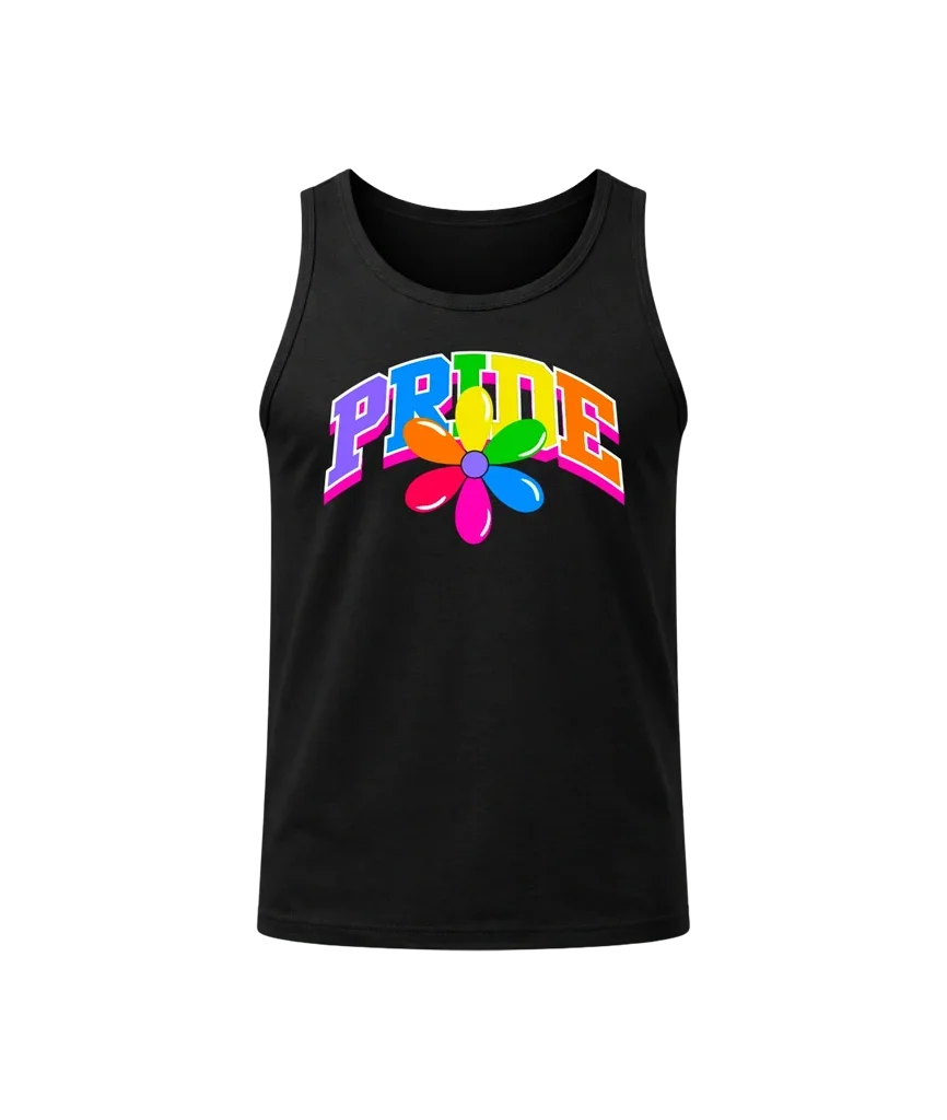 Retro Pride Daisy Black Tank Top