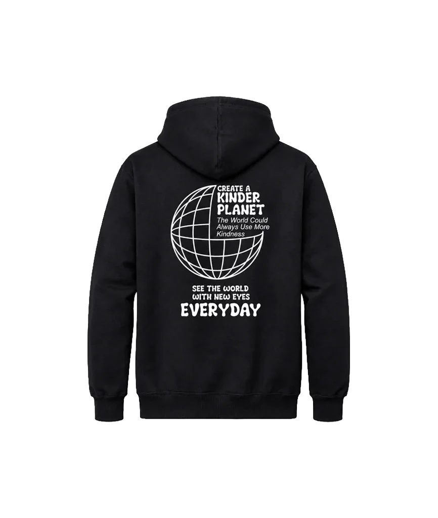 See The World With New Eyes Front And Back Print Hoodie