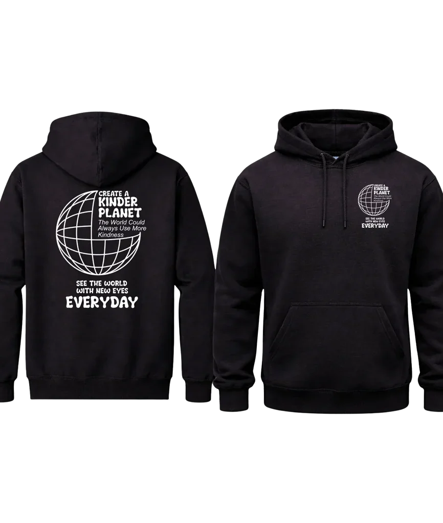 See The World With New Eyes Front And Back Print Hoodie
