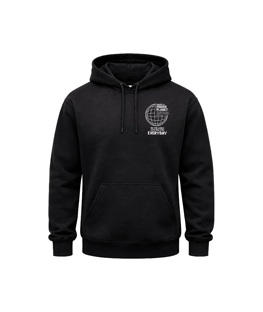 See The World With New Eyes Front And Back Print Hoodie