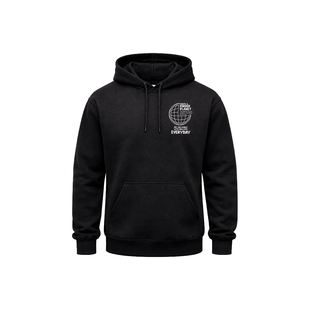 See The World With New Eyes Front And Back Print Hoodie