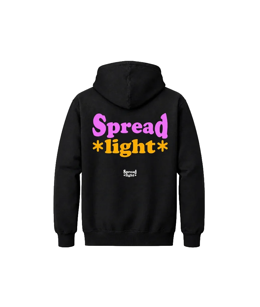 Spread Light Front And Back Print Hoodie