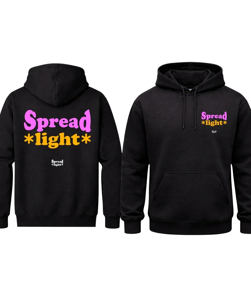 Spread Light Front And Back Print Hoodie
