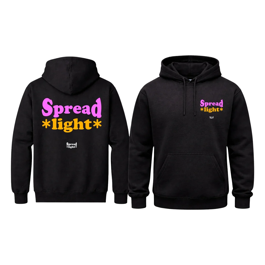 Spread Light Front And Back Print Hoodie
