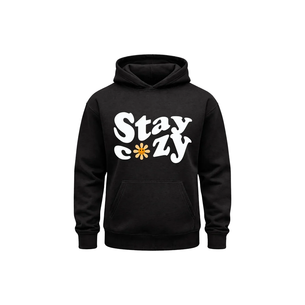 Stay Cozy Black Hoodie