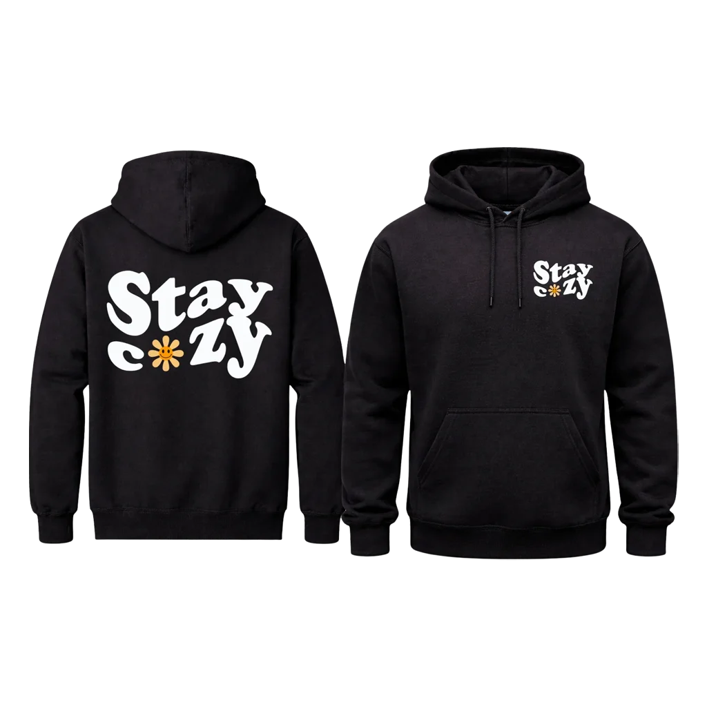 Retro Flower Chill Pullover Hoodie
