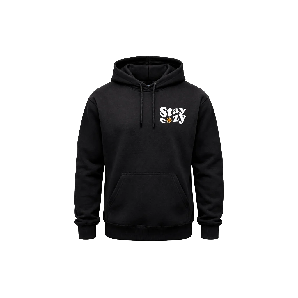 Stay Cozy Front And Back Print Hoodie