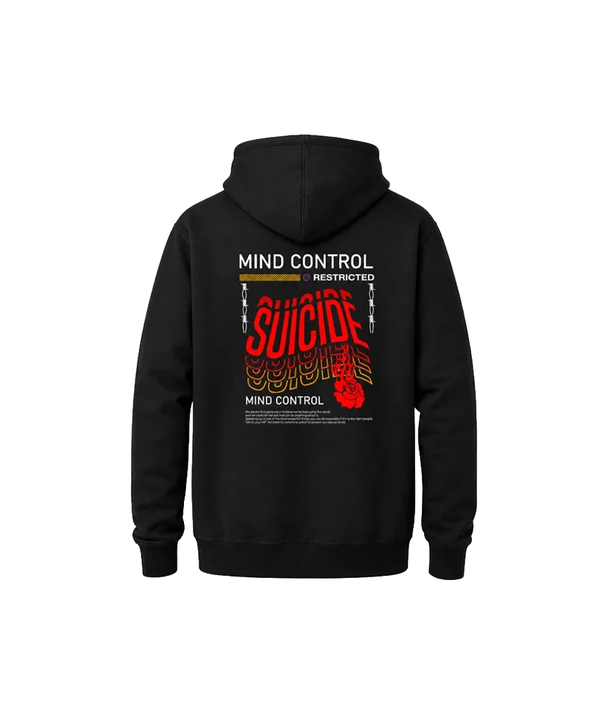 Suicide Front And Back Print Hoodie