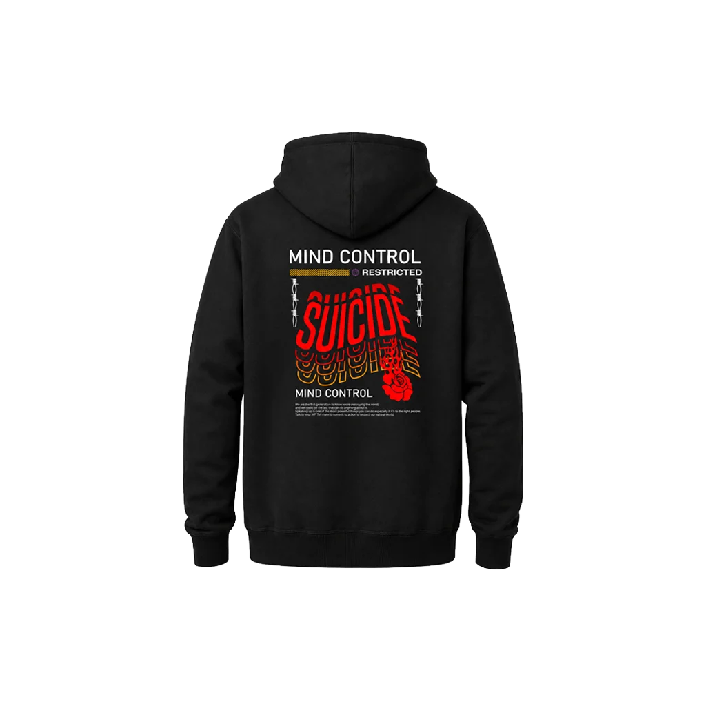 Suicide Front And Back Print Hoodie