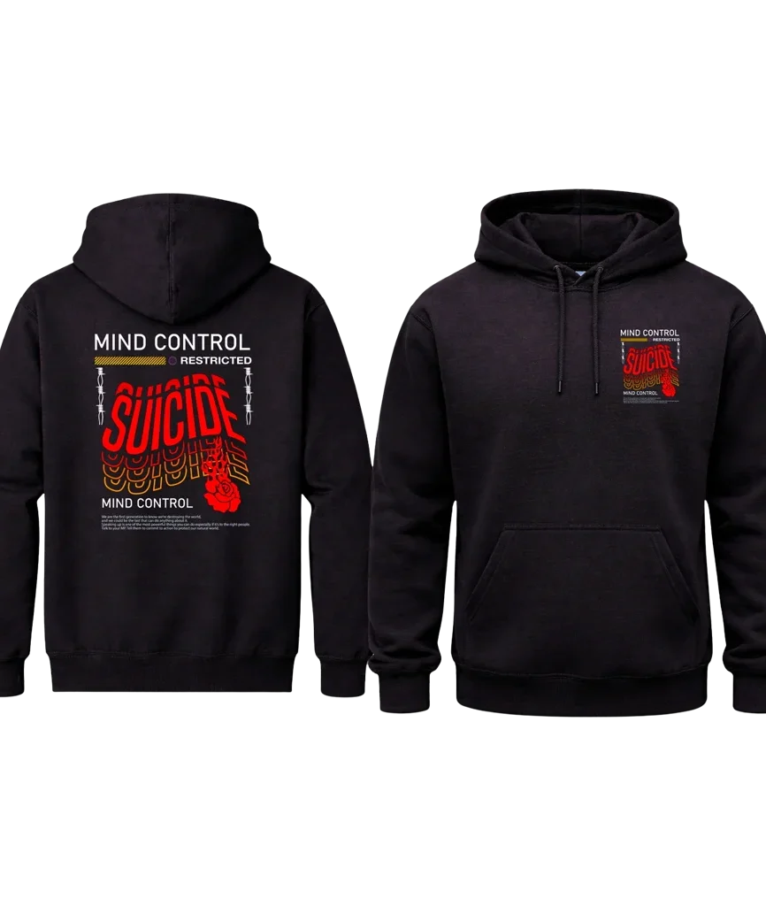 Suicide Front And Back Print Hoodie